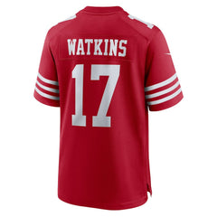 San Francisco 49ers Jordan Watkins  Team Game Jersey | NFL Sale