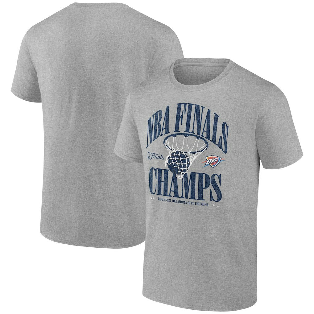 Steel Oklahoma City Thunder 2025 NBA Finals Champions Fade Away Retro T-Shirt | NBA