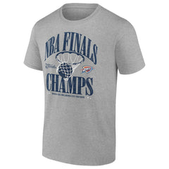 Steel Oklahoma City Thunder 2025 NBA Finals Champions Fade Away Retro T-Shirt | NBA