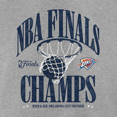 Steel Oklahoma City Thunder 2025 NBA Finals Champions Fade Away Retro T-Shirt | NBA