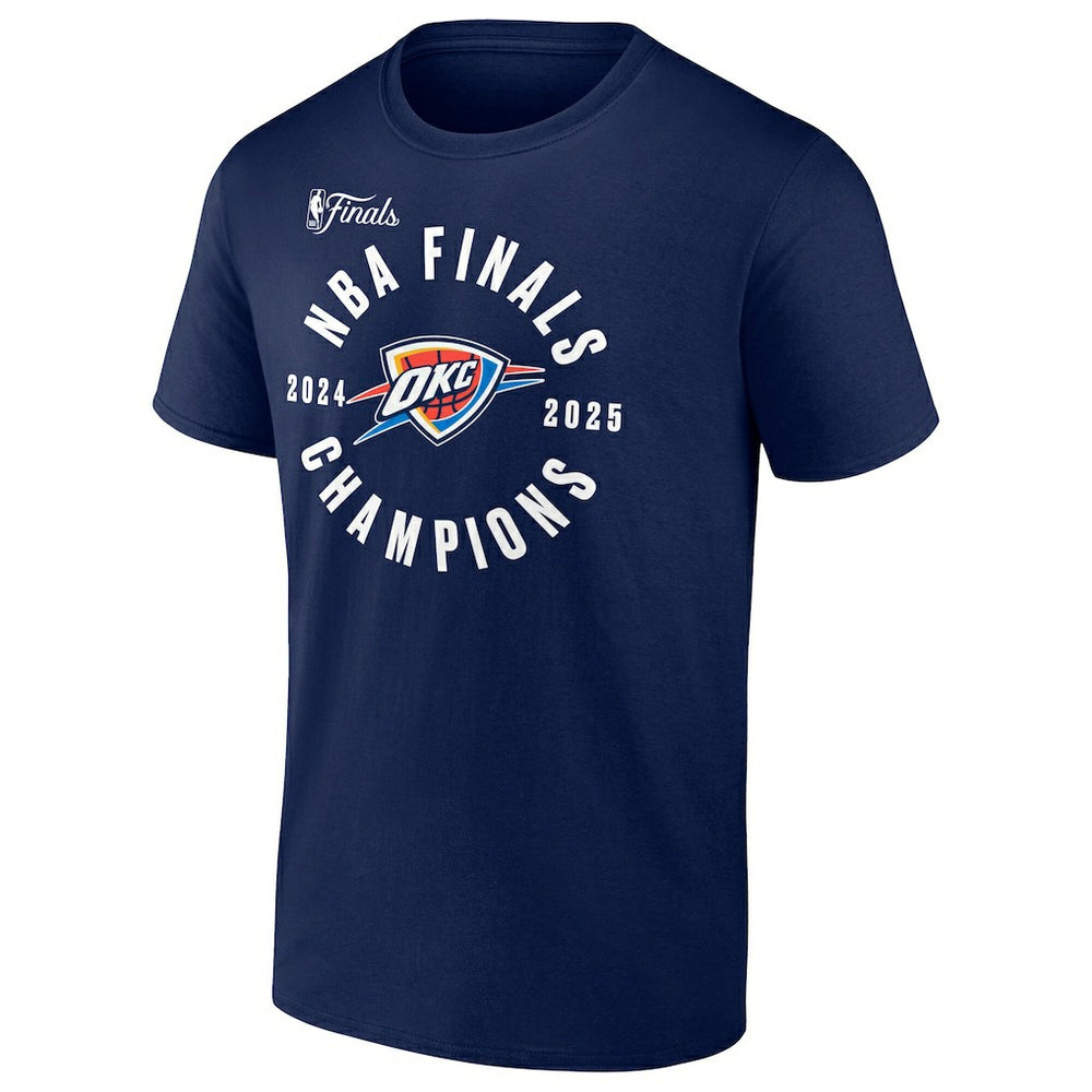 Navy Oklahoma City Thunder 2025 NBA Finals Champions Offensive Rebound T-Shirt | NBA