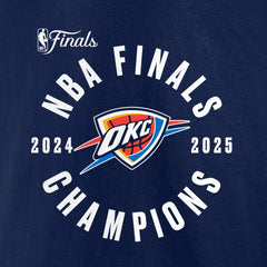 Navy Oklahoma City Thunder 2025 NBA Finals Champions Offensive Rebound T-Shirt | NBA