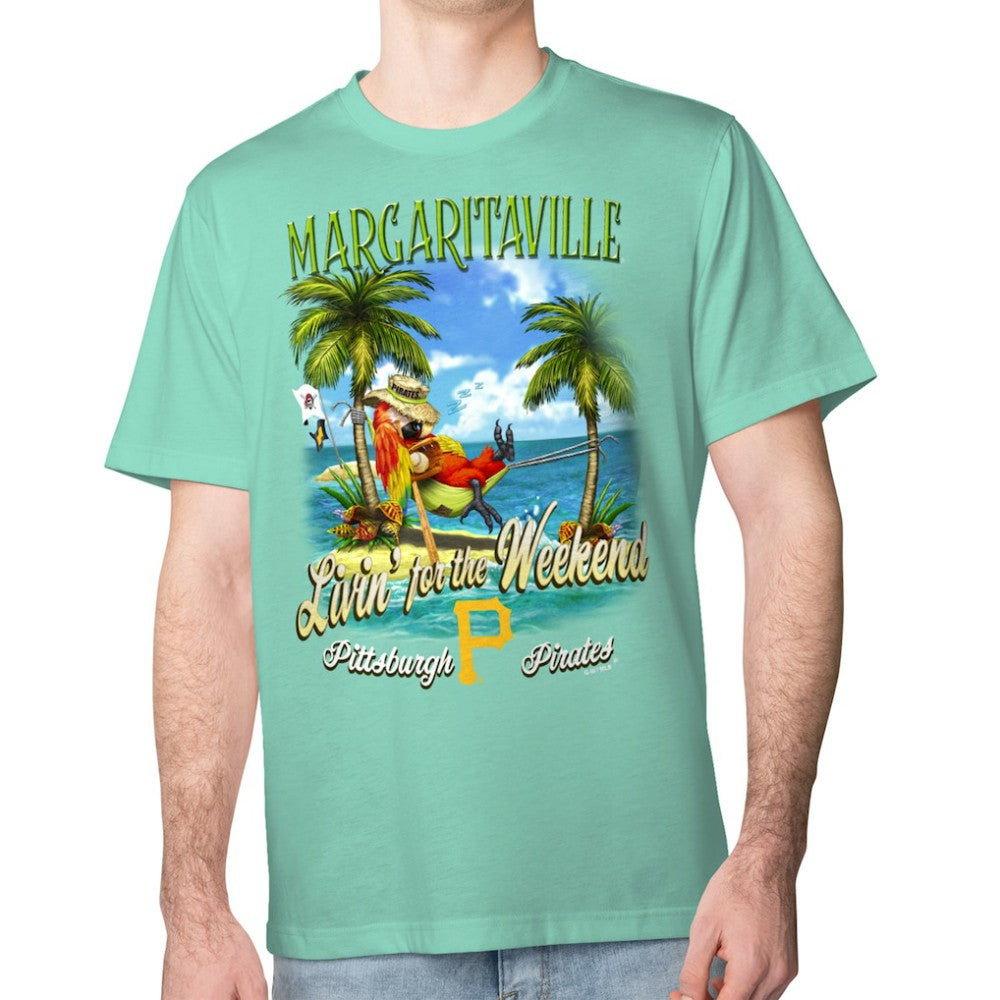 Pittsburgh Pirates Margaritaville Livin' for the Weekend T-Shirt - MLB T-shirts