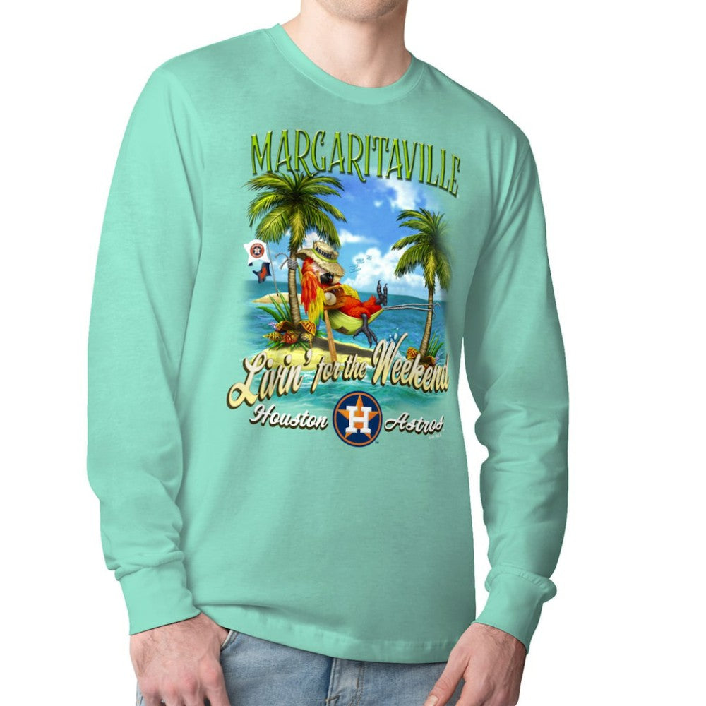 Houston Astros Margaritaville Livin' for the Weekend Long Sleeve T-Shirt - MLB T-shirts