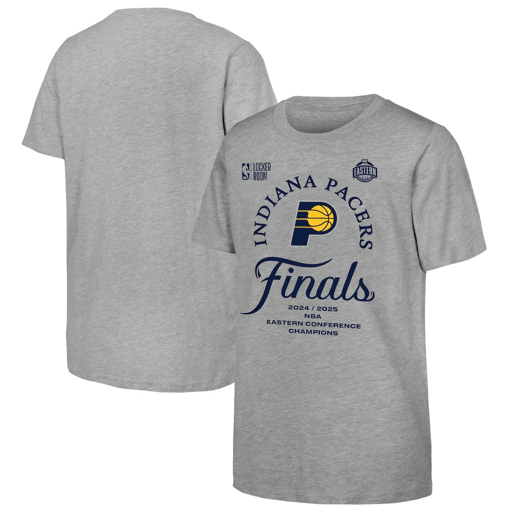 Indiana Pacers Youth Heather Gray 2025 Eastern Conference Champions Locker Room T-Shirt for sale | NBA