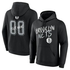Black Brooklyn Nets Hustle Custom Pullover Hoodie | NBA