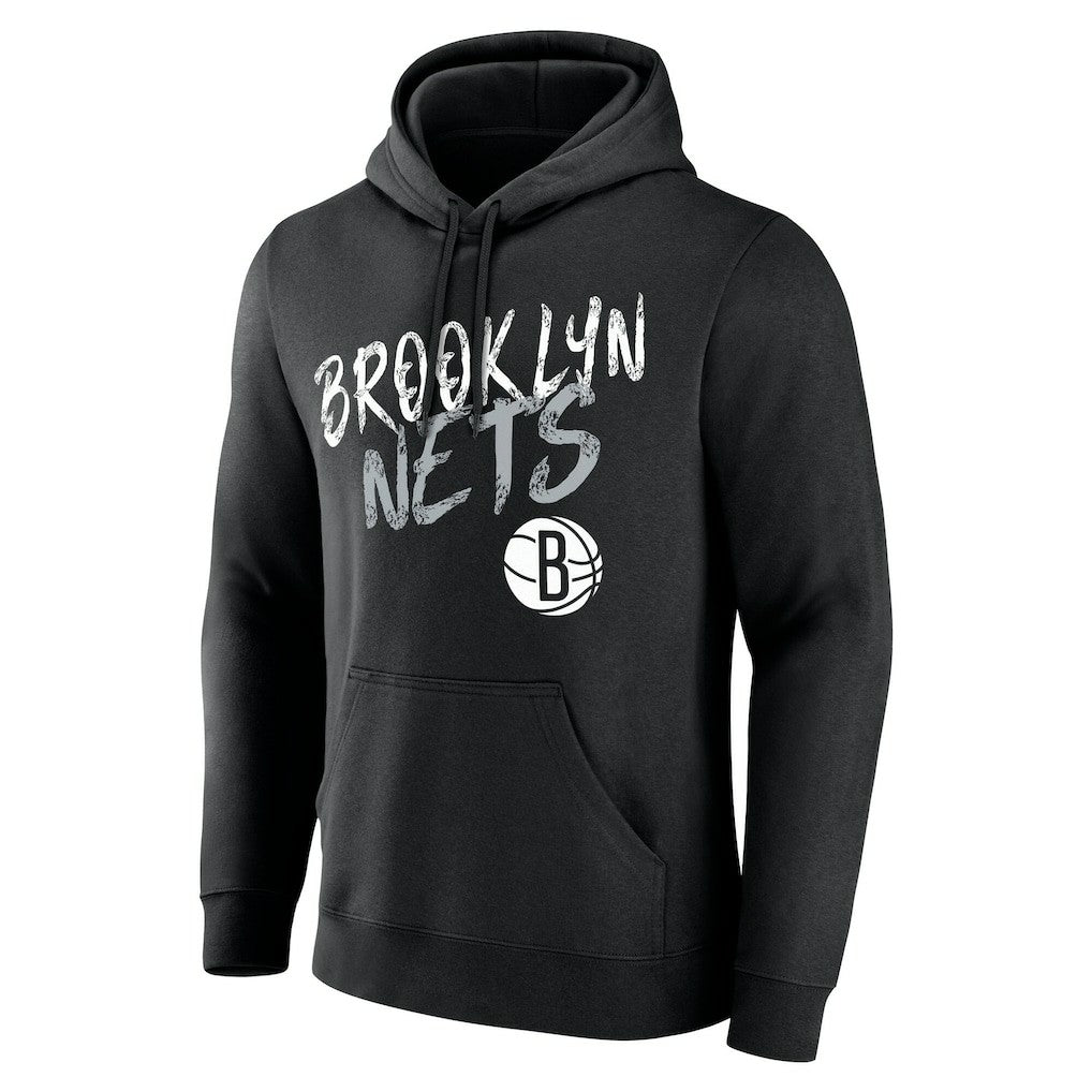 Black Brooklyn Nets Hustle Custom Pullover Hoodie | NBA