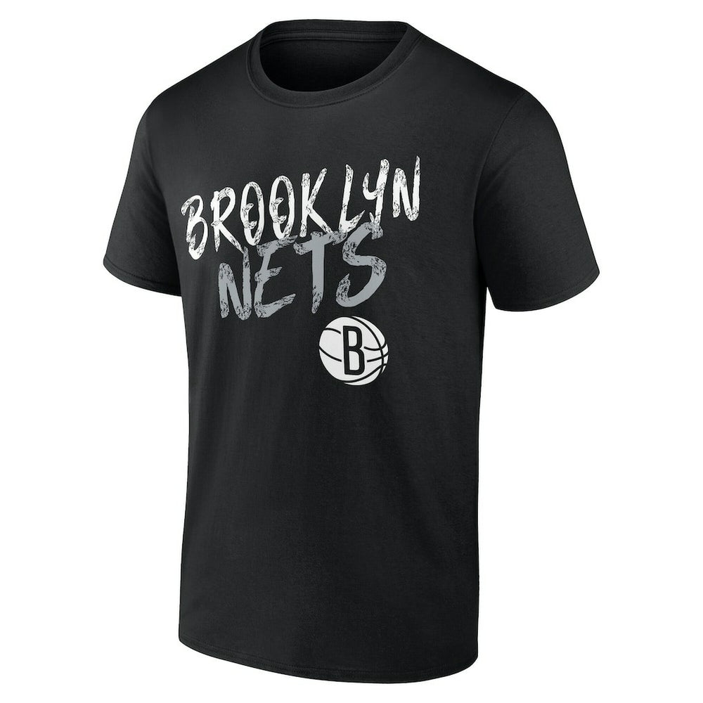 Black Brooklyn Nets Hustle Custom T-Shirt | NBA