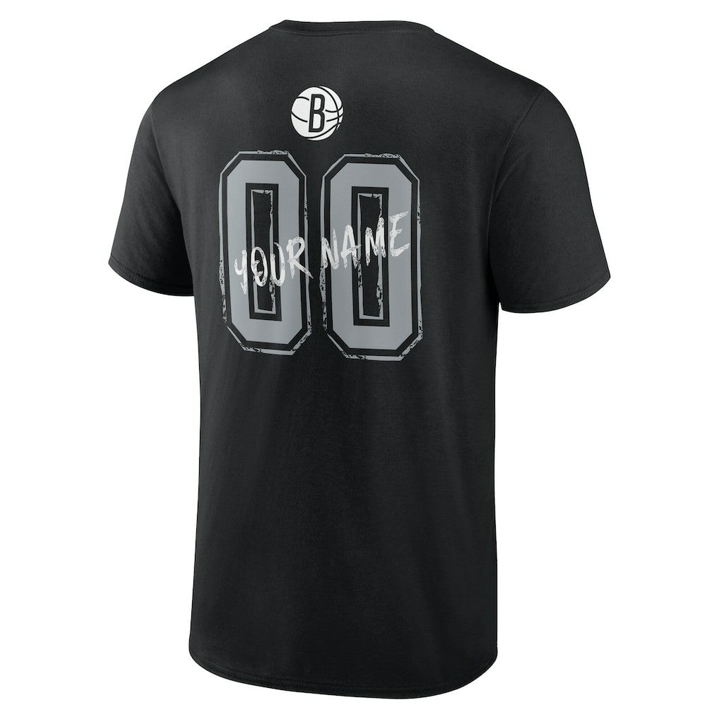 Black Brooklyn Nets Hustle Custom T-Shirt | NBA