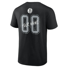 Black Brooklyn Nets Hustle Custom T-Shirt | NBA