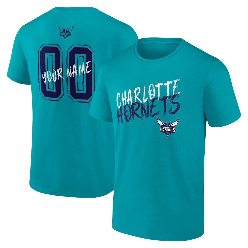 Teal Charlotte Hornets Hustle Custom T-Shirt | NBA