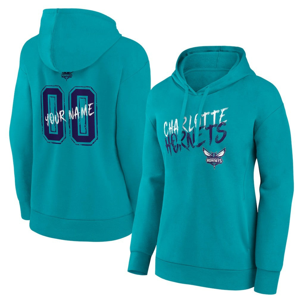 Teal Charlotte Hornets Women's Hustle Custom Pullover Hoodie | NBA