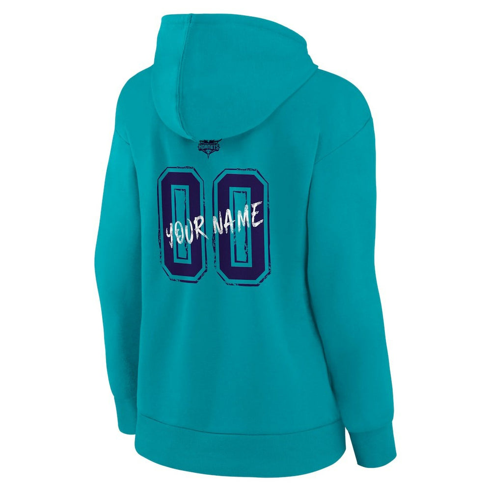Teal Charlotte Hornets Women's Hustle Custom Pullover Hoodie | NBA