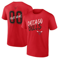 Red Chicago Bulls Hustle Custom T-Shirt sale | NBA