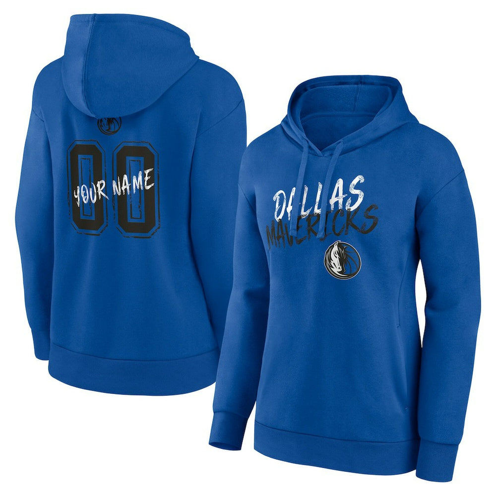 Blue Dallas Mavericks Women's Hustle Custom Pullover Hoodie sale | NBA