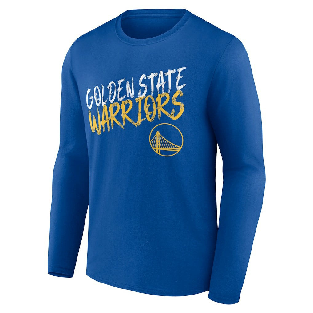 Royal Golden State Warriors Hustle Custom Long Sleeve T-Shirt sale | NBA