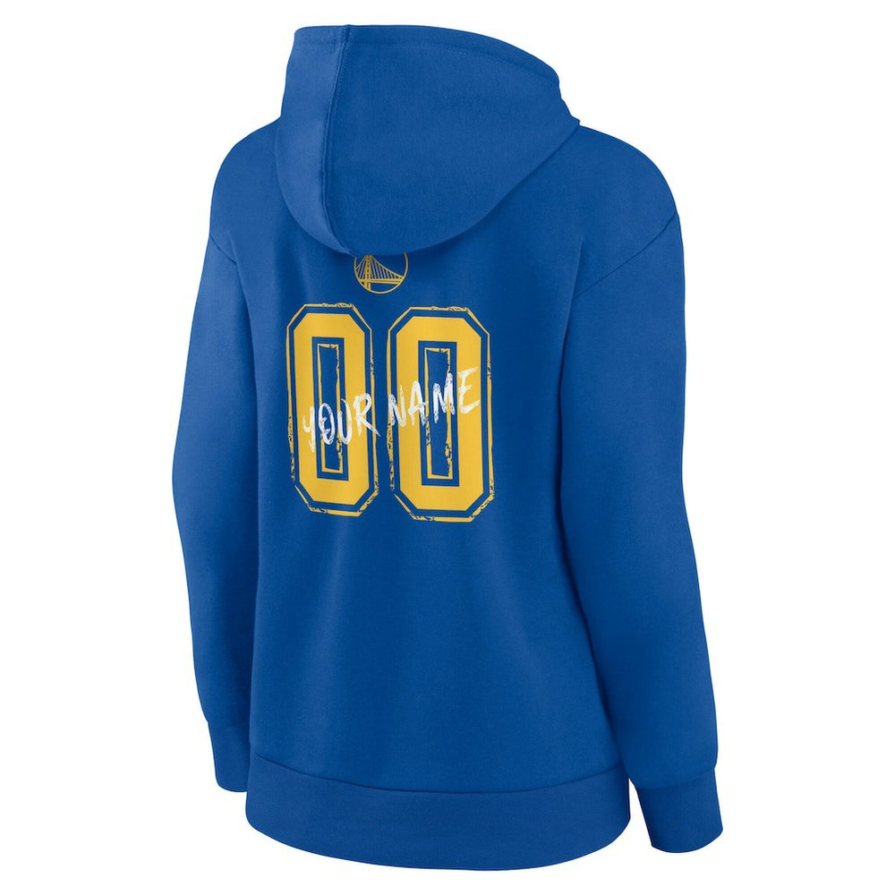 Royal Golden State Warriors Women's Hustle Custom Pullover Hoodie sale | NBA