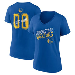 Royal Golden State Warriors Women's Hustle Custom V-Neck T-Shirt sale | NBA