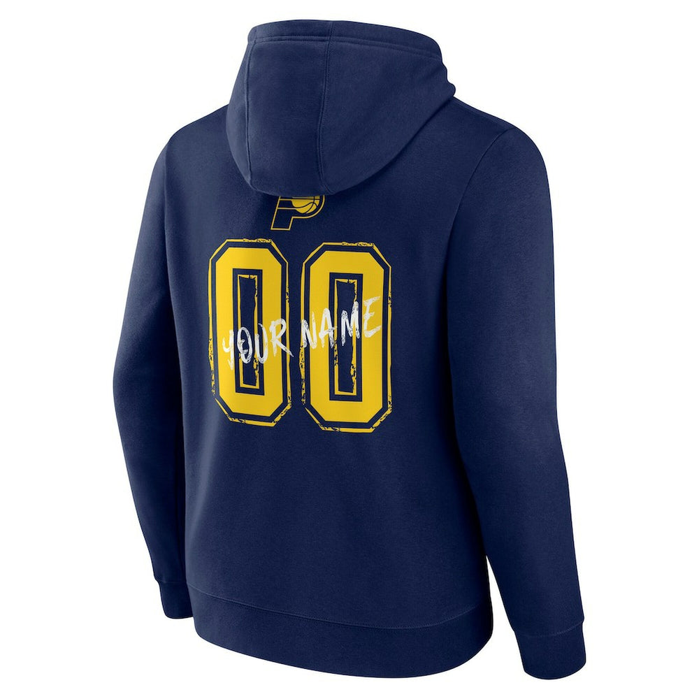 Navy Indiana Pacers Hustle Custom Pullover Hoodie | NBA