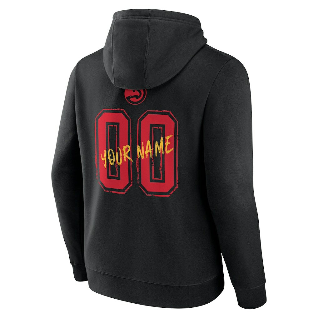 Black Atlanta Hawks Hustle Custom Pullover Hoodie | NBA