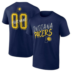 Navy Indiana Pacers Hustle Custom T-Shirt | NBA