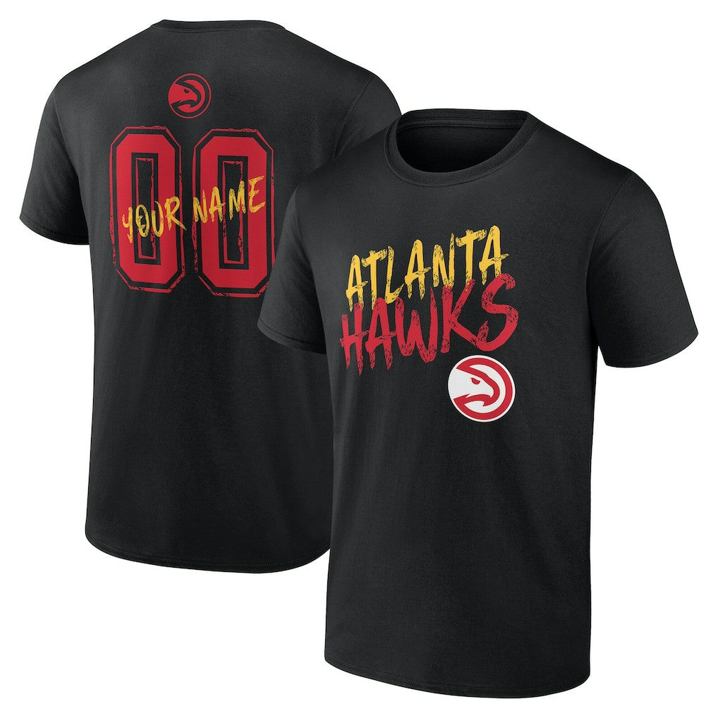 Black Atlanta Hawks Hustle Custom T-Shirt | NBA