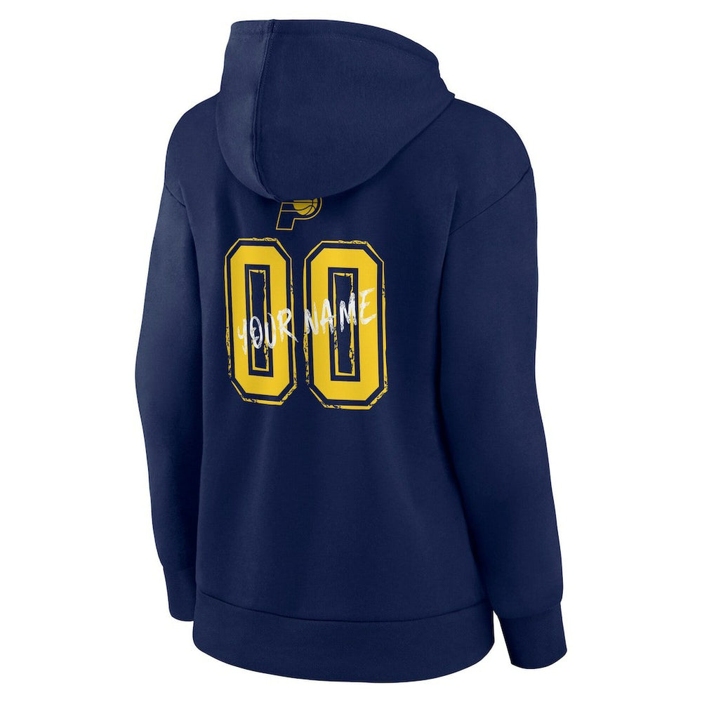 Navy Indiana Pacers Women's Hustle Custom Pullover Hoodie | NBA