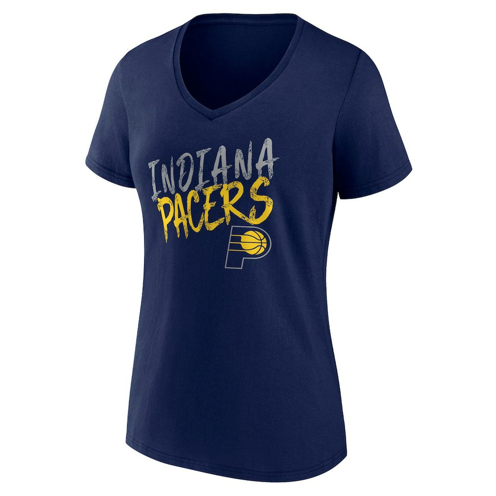 Navy Indiana Pacers Women's Hustle Custom V-Neck T-Shirt | NBA