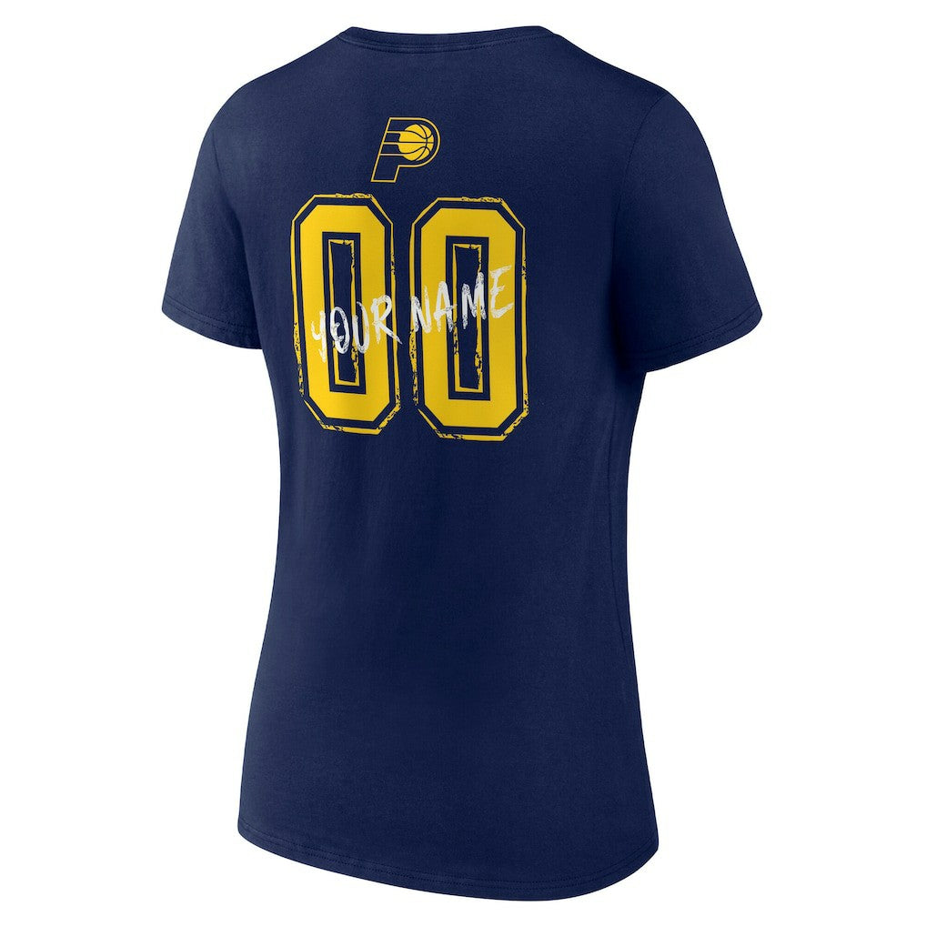Navy Indiana Pacers Women's Hustle Custom V-Neck T-Shirt | NBA