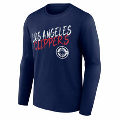 Navy LA Clippers Hustle Custom Long Sleeve T-Shirt | NBA