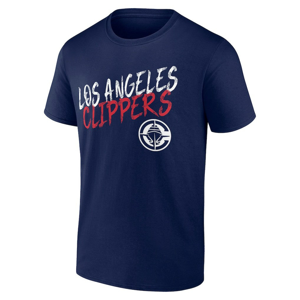 Navy LA Clippers Hustle Custom T-Shirt | NBA