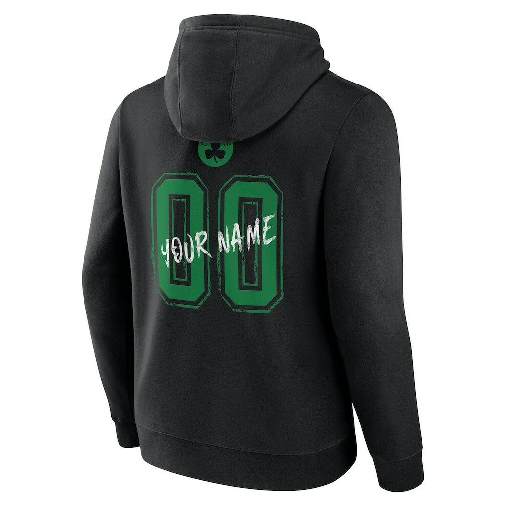 Black Boston Celtics Hustle Custom Pullover Hoodie | NBA