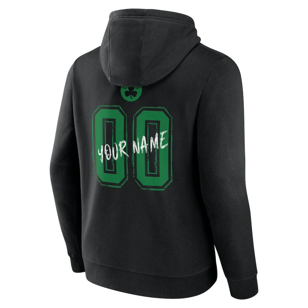 Black Boston Celtics Hustle Custom Pullover Hoodie | NBA