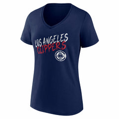 Navy LA Clippers Women's Hustle Custom V-Neck T-Shirt | NBA