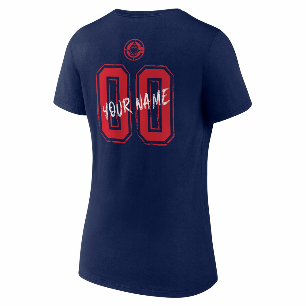 Navy LA Clippers Women's Hustle Custom V-Neck T-Shirt | NBA
