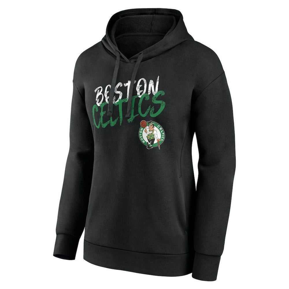 Black Boston Celtics Women's Hustle Custom Pullover Hoodie | NBA