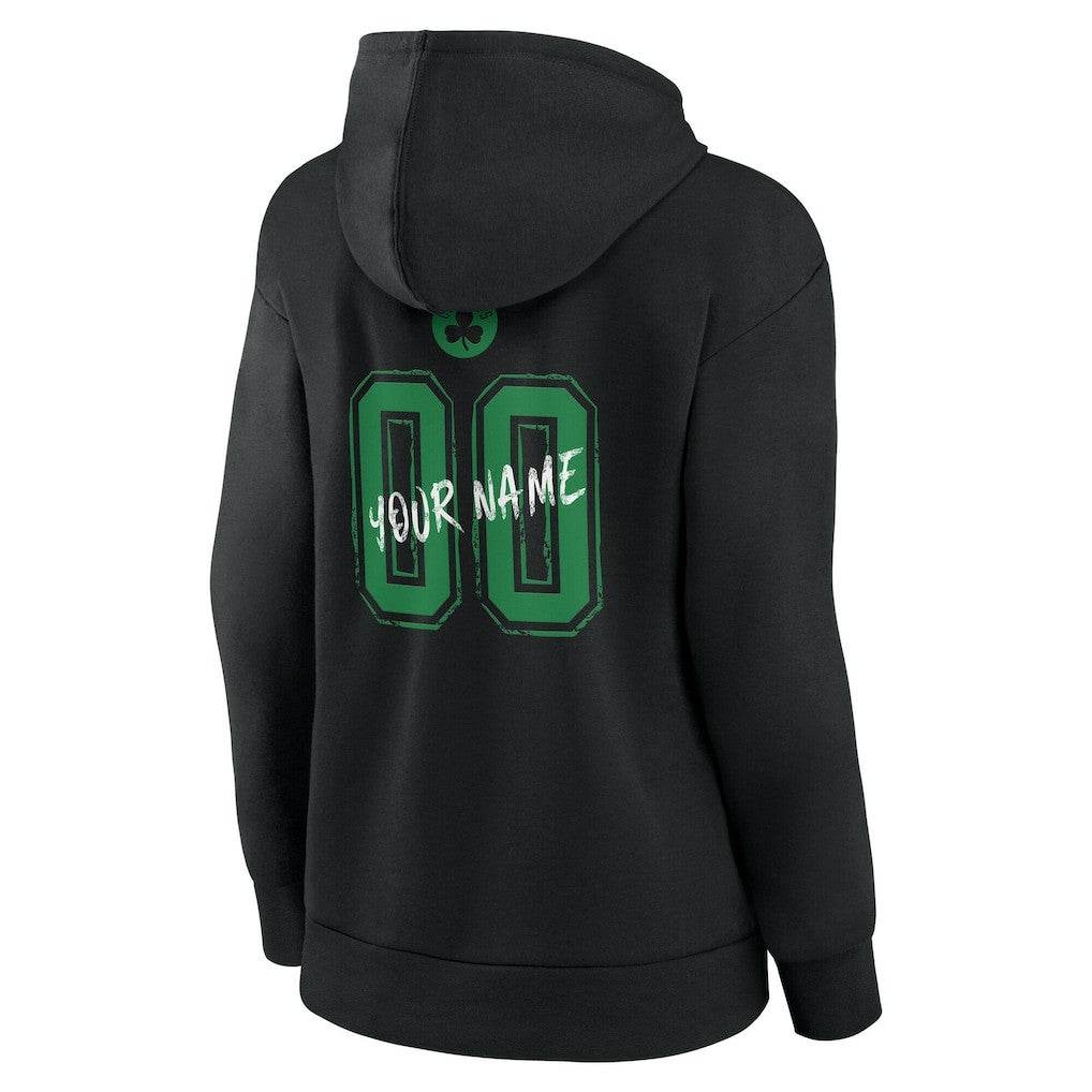 Black Boston Celtics Women's Hustle Custom Pullover Hoodie | NBA