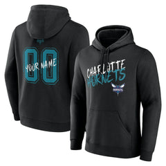 Black Charlotte Hornets Hustle Custom Pullover Hoodie | NBA