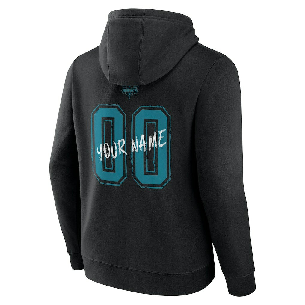 Black Charlotte Hornets Hustle Custom Pullover Hoodie | NBA