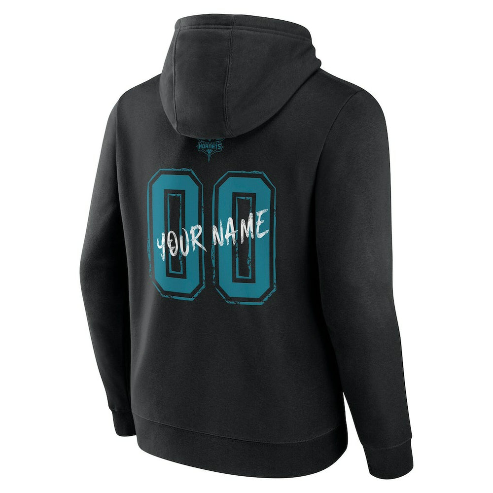 Black Charlotte Hornets Hustle Custom Pullover Hoodie | NBA
