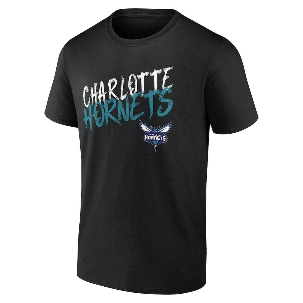 Black Charlotte Hornets Hustle Custom T-Shirt | NBA
