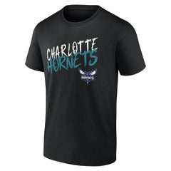 Black Charlotte Hornets Hustle Custom T-Shirt | NBA
