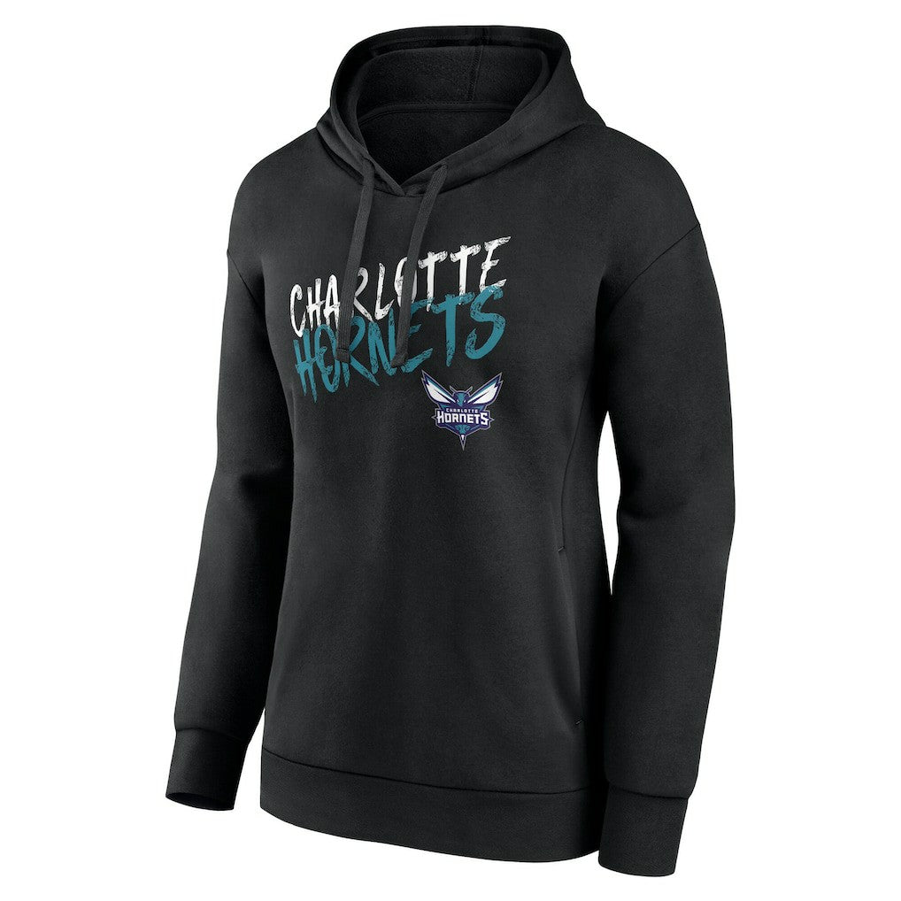 Black Charlotte Hornets Women's Hustle Custom Pullover Hoodie | NBA
