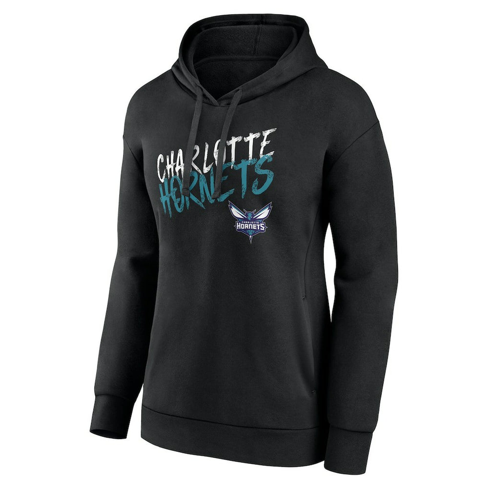 Black Charlotte Hornets Women's Hustle Custom Pullover Hoodie | NBA