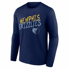 Navy Memphis Grizzlies Hustle Custom Long Sleeve T-Shirt | NBA