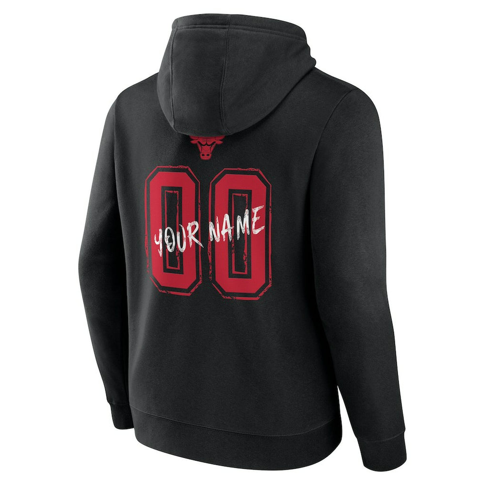 Black Chicago Bulls Hustle Custom Pullover Hoodie | NBA