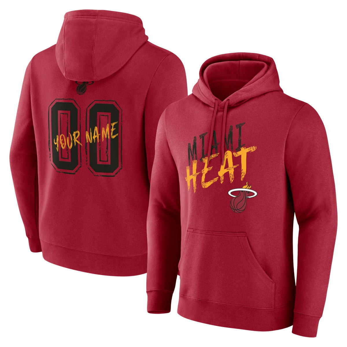 Red Miami Heat Hustle Custom Pullover Hoodie | NBA