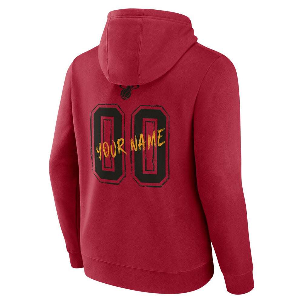 Red Miami Heat Hustle Custom Pullover Hoodie | NBA
