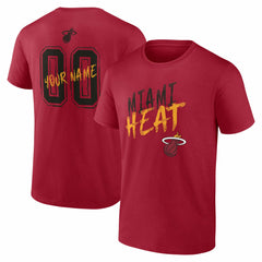 Red Miami Heat Hustle Custom T-Shirt | NBA