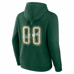 Hunter Green Milwaukee Bucks Hustle Custom Pullover Hoodie | NBA